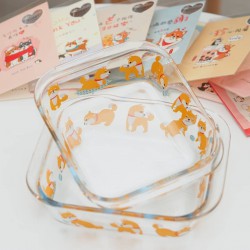 柴犬焗爐餐具（大正方）