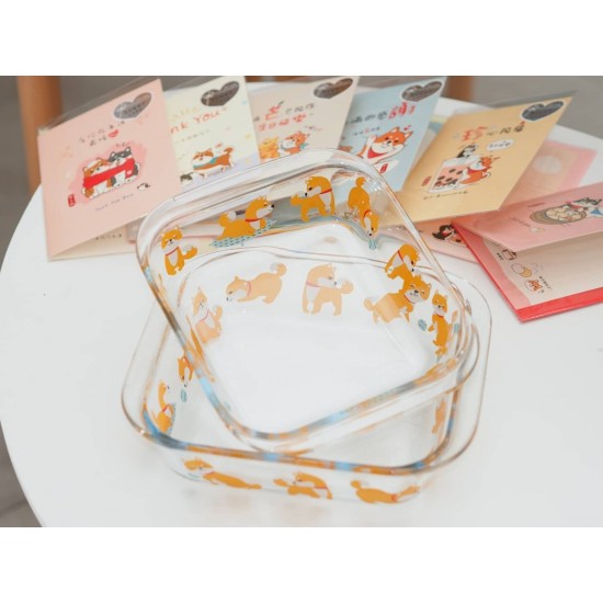 柴犬焗爐餐具（大正方）