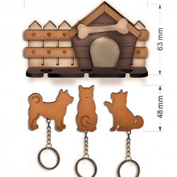 柴犬鎖匙扣套裝