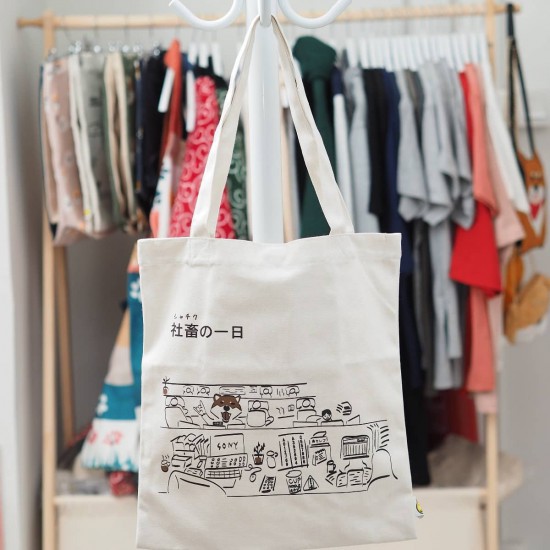 柴犬單邊孭大袋子