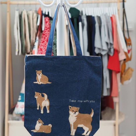 柴犬單邊孭大袋子