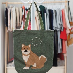 柴犬單邊孭大袋子