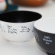 柴犬黑白膠飯碗